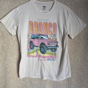 Ford Bronco SUV Tee - White and Pink
